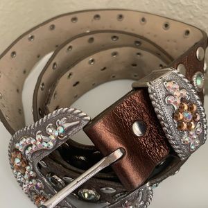 Crystal Leather Belt